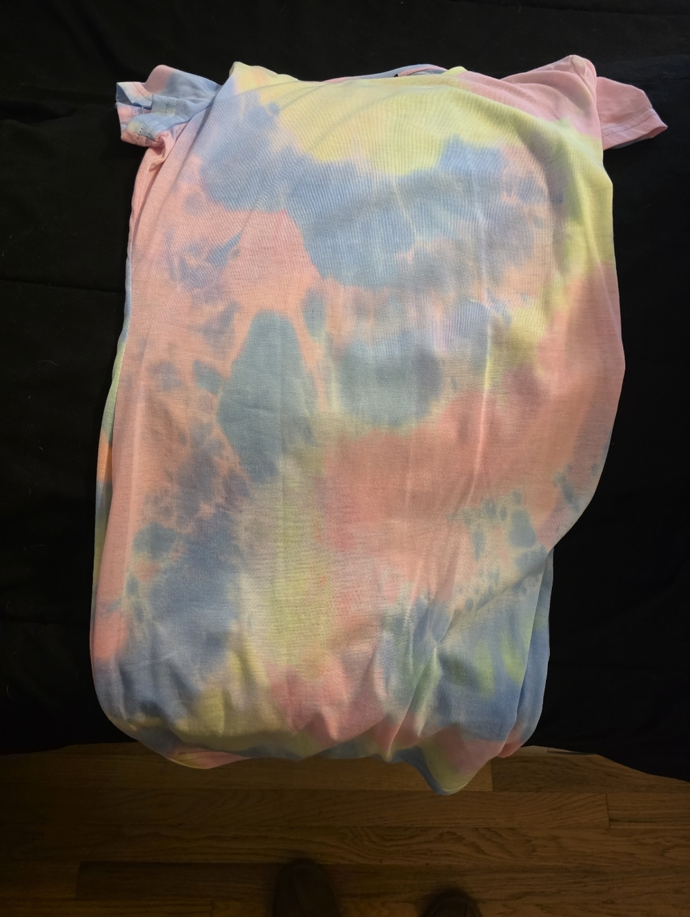 Pastel Tie-Dye Short Sleeve Dress - Multicolor